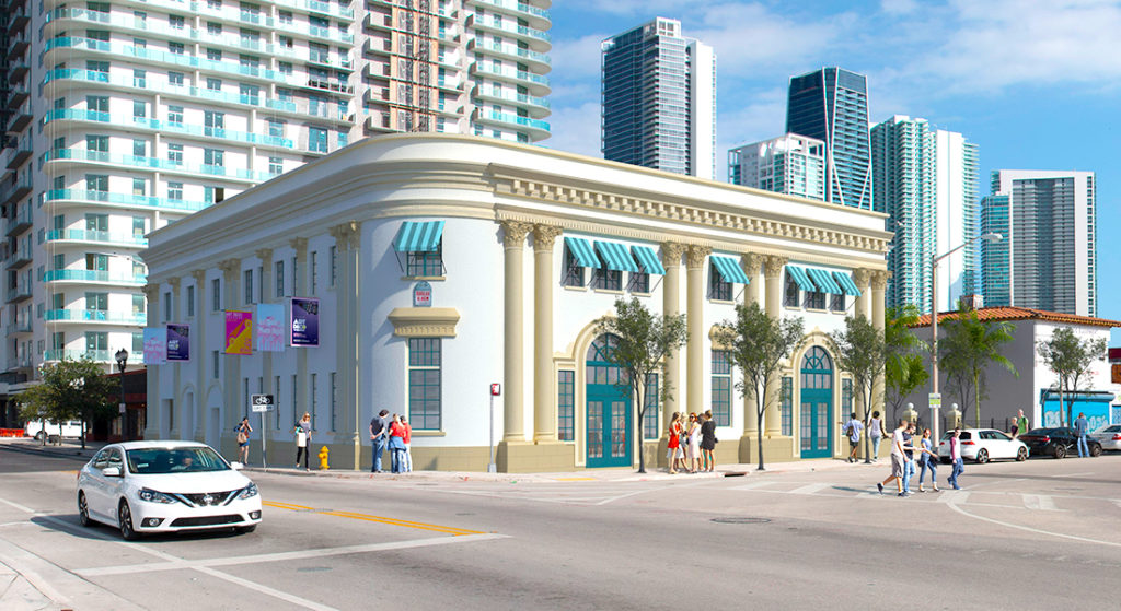 Rendering of historic Citizens Bank Building showing full restoration