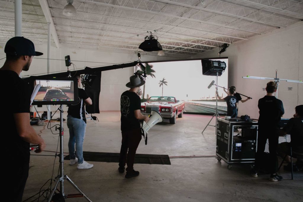 Photo shoot of a car at Ampersand Studios