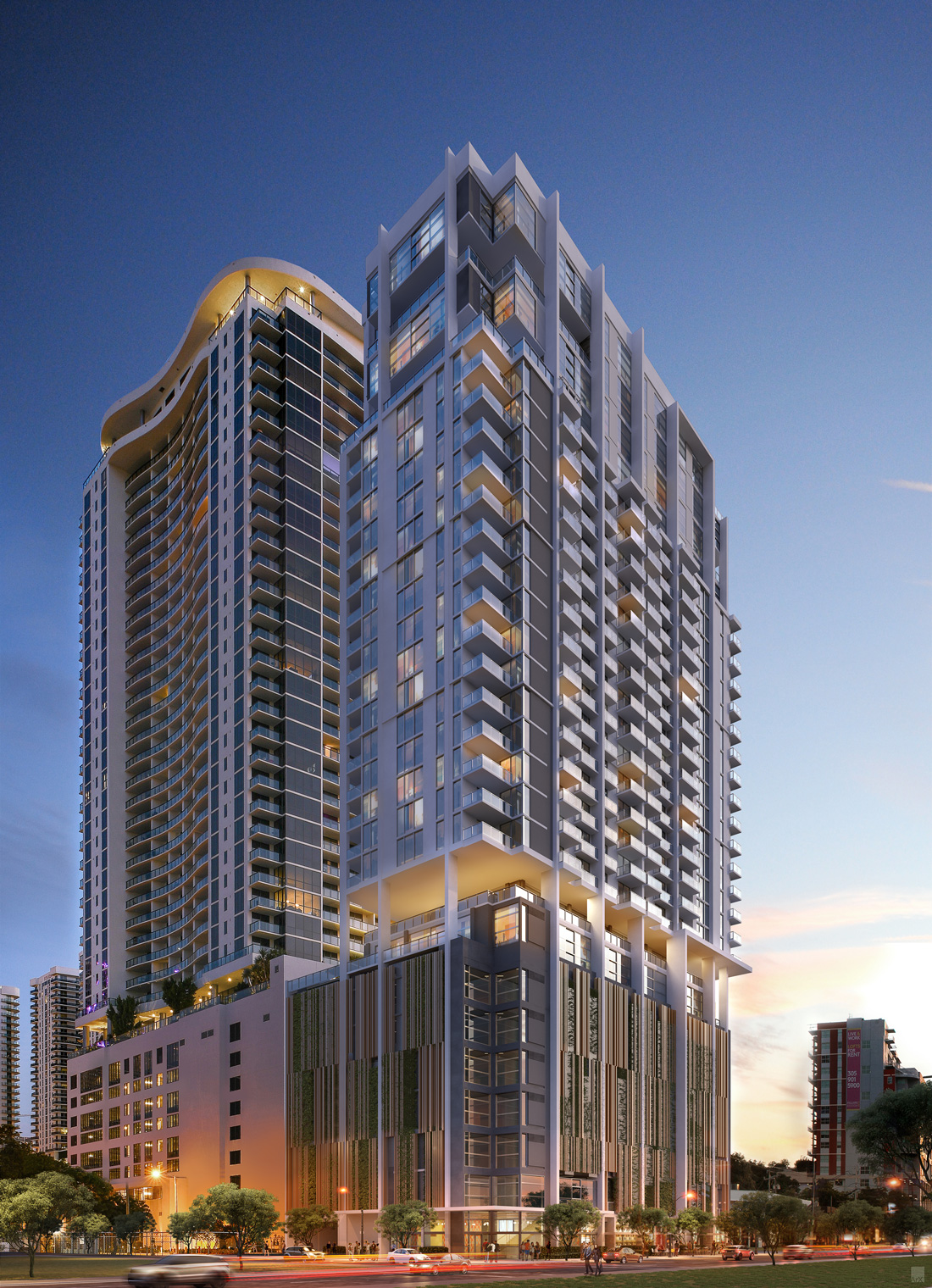 Rendering of Uni Tower at 70 NE 17th Street Miami, FL 33132